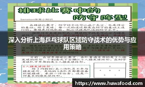 深入分析上海乒乓球队区域防守战术的优势与应用策略